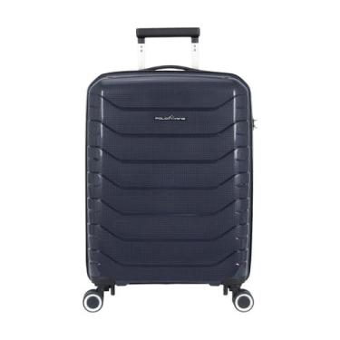 Imagem de Mala Bordo PP Polipropileno Cadeado TSA Rodas 360 - Polo King, Azul ma