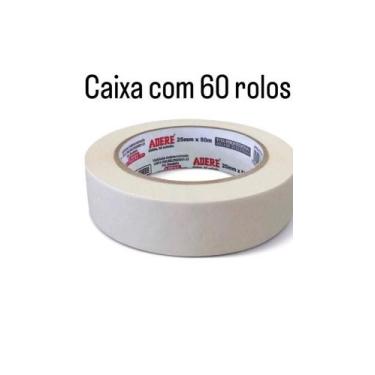 Imagem de Caixa c/ 60 unidades de fita crepe 423 24x50 uso geral tapefix adere
