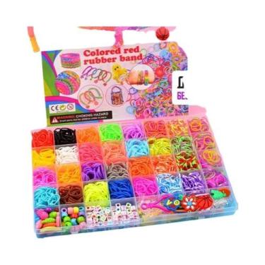 Imagem de Kit De Pulseiras De Elástico Com Cores Vibrantes, 15000+ Elásticos Par