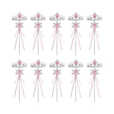 Imagem de Conjunto De Varinha Mágica Com Coroa De Diamantes Para Meninas, Fantas