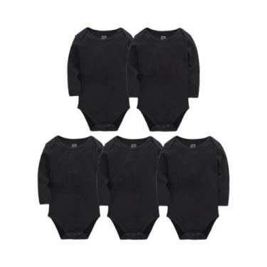 Imagem de Macacão De Algodão Branco De Manga Longa Para Bebês De 0 a 24 Meses, U