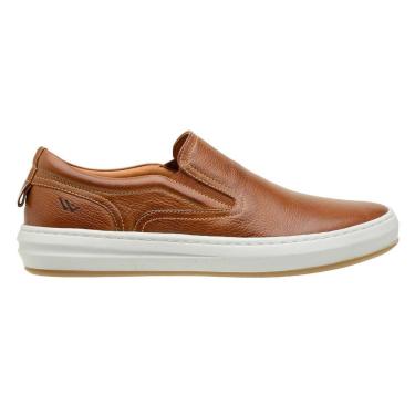 Imagem de Sapatênis Masculino Tênis Casual Slip On Couro Legitimo Conforto-Masculino