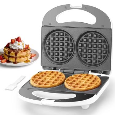 Imagem de SugarWhisk Double Mini Waffle Maker Machine, Chaffle Maker, Waflera Electrica, Small Waffle Iron for Waffles, Keto Chaffles, Hash Browns, Cookies, 4 Inch
