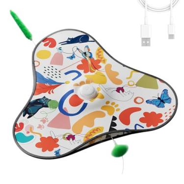 Imagem de Brinquedo interativo para gatos, jogo de exercícios para animais de estimação com provocadores ocultos de movimento | Brinquedos recarregáveis para gatos em movimento, para área de brincar sozinho