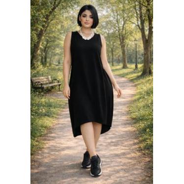 Imagem de Vestido Mullet Regata Com Bolso - modanascimento2021, Preto, GG