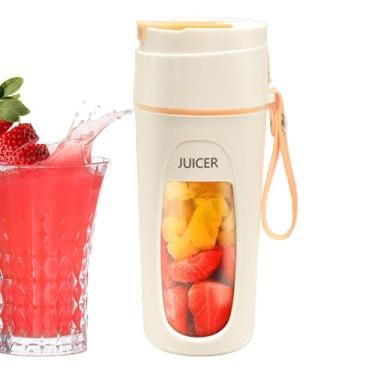 Imagem de Liquidificador Portátil | Copo de Viagem Impermeável Recarregável 340ml para Bebidas | Liquidificador Com Bateria Recarregável 3000mAh | Para Acampamento Praia Bebidas Com Ginásio E Sumos