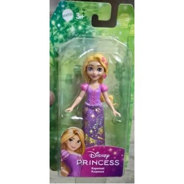 Imagem de Disney Princess Rapunzel Posable Pequena Boneca em Roupa Brilhante com Saia Removível, Inspirada no Filme