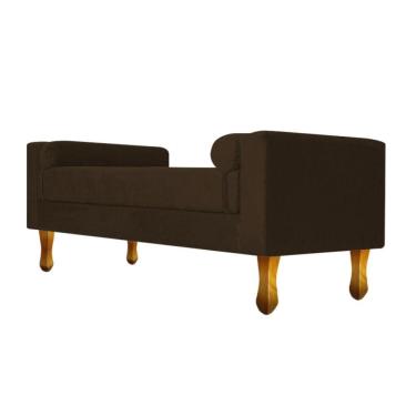 Imagem de Recamier Félix Queen Size 160cm Suede Marrom