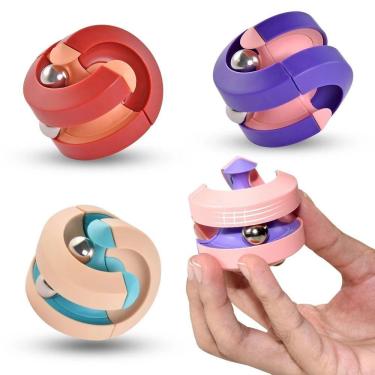Imagem de Bead Orbit Ball Cube Fidget Toy Bola Orbital De Gude Gira Spinner Cubo Labirinto Infinito 3D