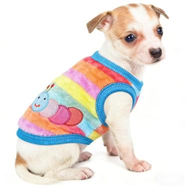 Imagem de Suéter de lã para cães, camisetas de tricô para meninas, fofos, suéteres quentes de inverno, estampa de filhote de cachorro, urso e gatinho, roupas espessas para animais de estimação