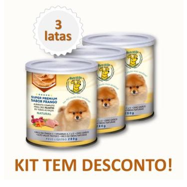 Imagem de Kit Ração Úmida Patê Natural Cães Filhotes Sabor Frango Maxima Saúde N