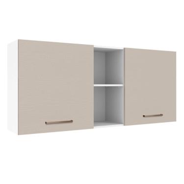 Imagem de Armário Aéreo 150 Cm 2 Portas E 2 Nichos Branco/crema Agata Madesa Branco/crema