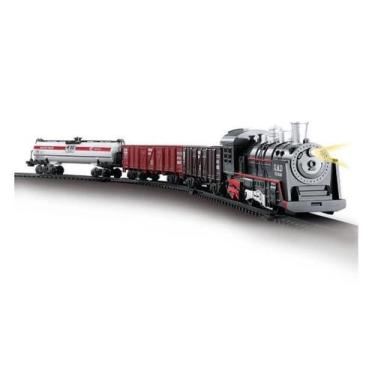 Imagem de Pista de Trem Locomotiva com Luzes e Sons - DM Toys -