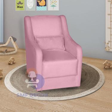 Imagem de Poltrona para Amamentação Glamour com Almofada Rosê