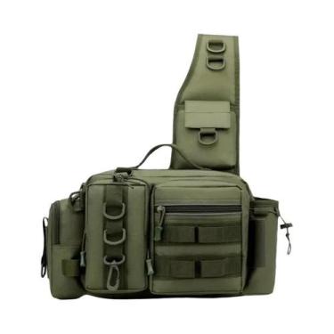Imagem de Mochila De Pesca Transversal Com Organizador E Suporte Para Vara De Pe