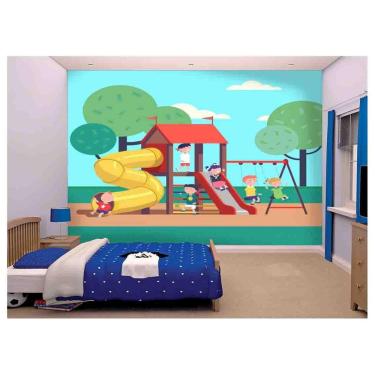 Imagem de Papel De Parede Infantil Crianças Parquinho  Azs101