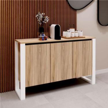 Imagem de Aparador Balcão para Escritório 3 Portas 136cm x 36cm MDP F5 Office G,