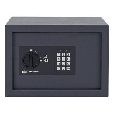 Imagem de Cofre Digital De Embutir Senha E Chave Aco 16l 25x35x25cm