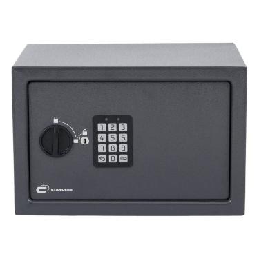 Imagem de Cofre Digital De Sobrepor Senha E Chave Aco 16l 22x35x25cm