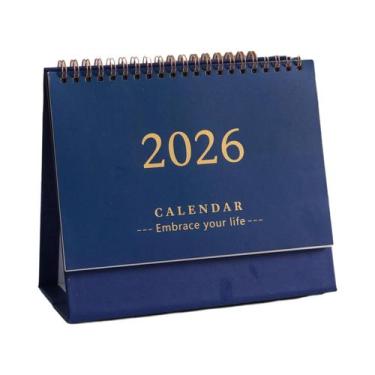 Imagem de Calendário De Mesa Mini 2025-2026 Portátil Com Espiral Grossa Para Uso