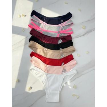 Imagem de Kit Com 6 Calcinhas Algodão Cores Variadas - J&D Lingerie, G