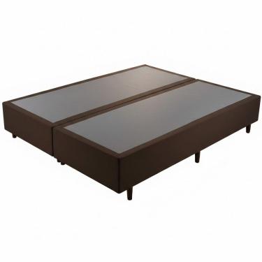 Imagem de Base Casal Queen Gazin Sommier largura de 158 cm e altura de 39 cm em tecido suede Marrom 