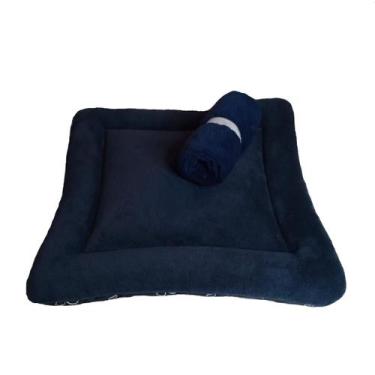 Imagem de caminha colchonete pet colchão pra cachorro 45x50+mantinha - gv enxova