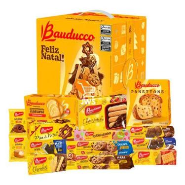 Imagem de Cesta Bauducco Feliz Natal Com 15 Itens Panettone Presente - Higipack