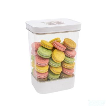 Imagem de Pote Hermético Porta Mantimentos Tampa Cozinha 2400ml Branco