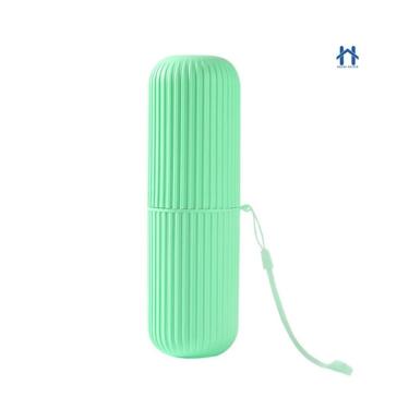 Imagem de Estojo Porta Escova e Pasta Dental OEM Multiuso para Viagem Trabalho e Escola em Plástico Verde Menta com Alça 1 Unidade