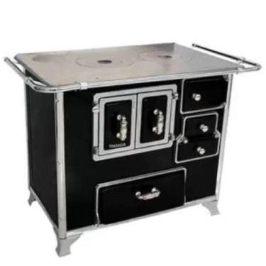 Imagem de Fogão a Lenha Venâncio Número 2 Saída Esquerda Porta Dupla Com Gabinet