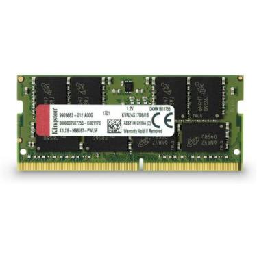 Imagem de Memória RAM para Notebook 16GB 2400MHz Kingston - KVR24S17S8/16