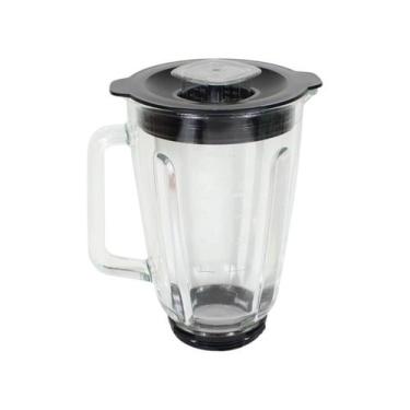 Imagem de Copo de Vidro C/ Tampas P/ Liquidificador Philips Walita Ri2240, Ri224