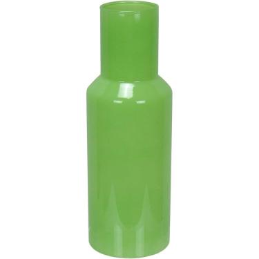 Imagem de VASO DECORATIVO ENFEITE PLANTA GARRAFA VIDRO 26x9x9cm VERDE