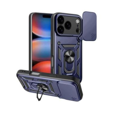 Imagem de Capa Armored Para iPhone 17 16 pro Max Com Proteção Magnética Para Câm
