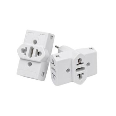 Imagem de Kit 2 adaptador benjamin comum universal plug 10A, compatível com dive