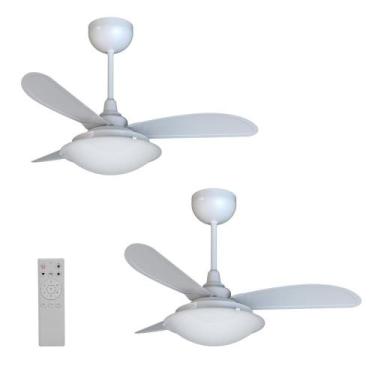 Imagem de 2 Ventiladores de Teto 3 Pás Branco Ventisol Bivolt, 14220, Bivolt