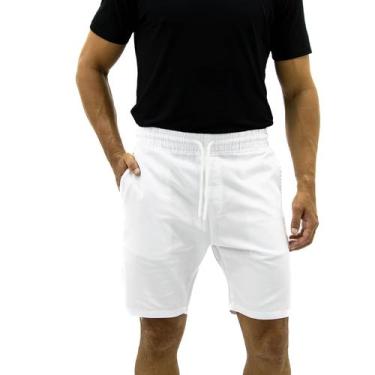 Imagem de Bermuda De Sarja Masculina Colorida Tamanho:PCOR:Branco - EKCESS, P, B
