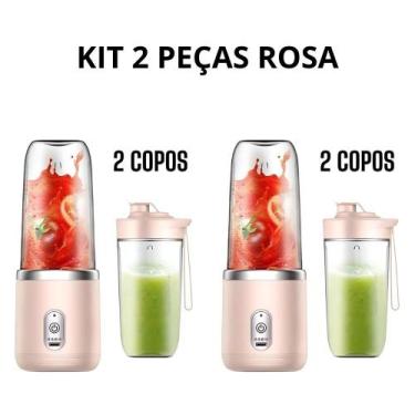 Imagem de Espremedor Elétrico Mini Liquidificador Portátil Suco Alimento Mistura