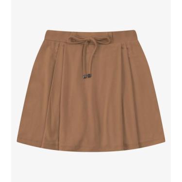 Imagem de Shorts Saia Feminino Molecotton De Viscose Minty Marrom, 14, Marrom