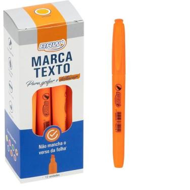 Imagem de Marca-texto fluorescente LARANJA- caixa c/ 12un - BRW