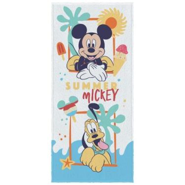 Imagem de Toalha de Banho Infantil Mickey Felpuda Algodão Praia Piscina Lepper