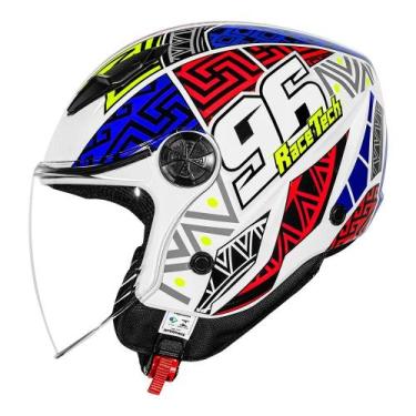 Imagem de Capacete Race Tech Play Art Branco e Azul 54