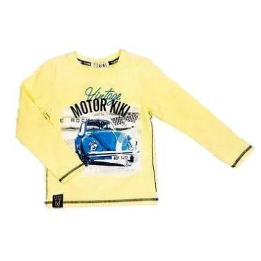 Imagem de Camiseta Infantil Menino Fusca Manga Longa - kiki & Mily, Amarelo, 6