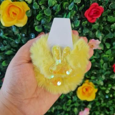 Imagem de Par Xuxinha Pelúcia Rabicó Amarelo Coelho - Mauricéa Ferreira