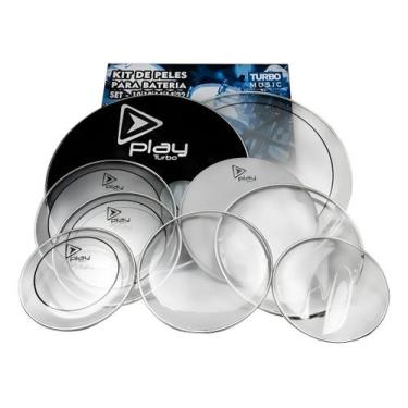 Imagem de Kit Peles Hidráulicas Play Para Bateria Com 10, 12, 14 E 22, PLAYDH22