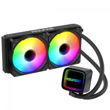 Imagem de Water Cooler Round5 Eurus Black, ARGB, 240mm, Intel-AMD, PWM, Preto, R