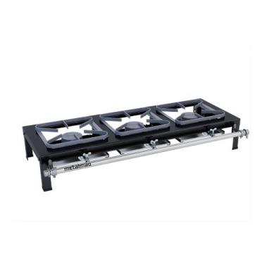 Imagem de Fogão Industrial de Mesa a Gás com 3 Bocas M3 Stori Top Metalmaq