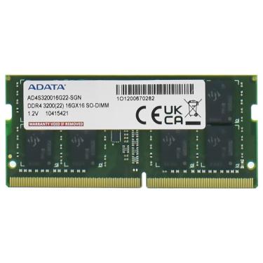 Imagem de Memória RAM para Notebook Adata DDR4 16GB 3200MHz com Desempenho Confiável e Durabilidade AD4S320016G22-SGN