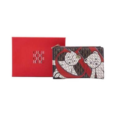 Imagem de Carteira De Couro Luxuosa Feminina Com Monograma, Porta-Cartões, Bolsa